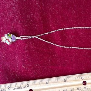Set of necklace and matching earrings